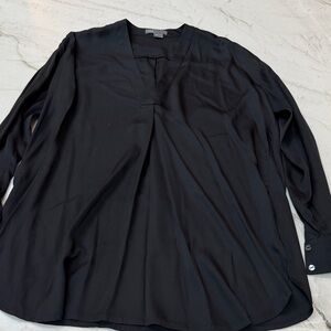 VINCE Silk Long Sleeve Tunic Top